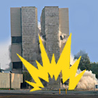Case study for the application of deconstruction criteria when implosion is used for demolition