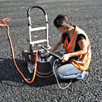 Mastic asphalt (Gussasphalt) with crumb rubber from end-of-life tires