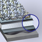 Use of hydrophobic polystyrene in protected membrane roofs